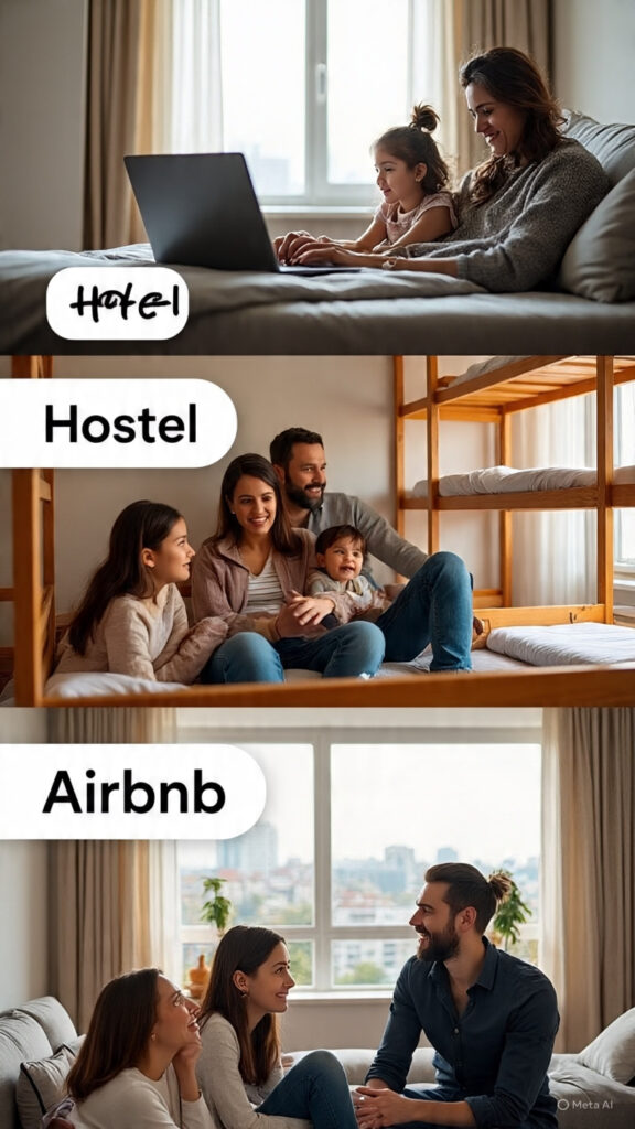 Hotel vs Hostel vs Airbnb